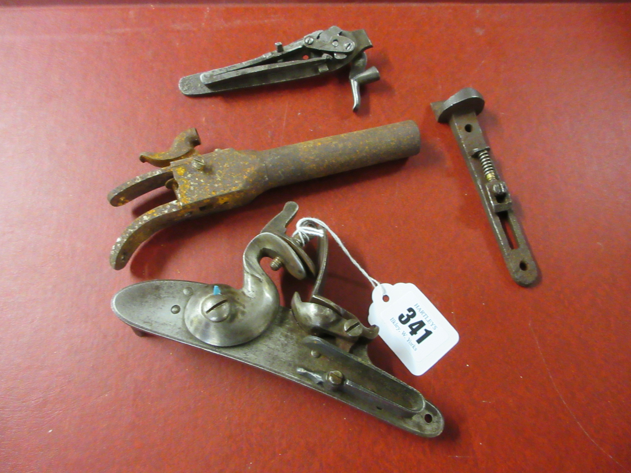 GUN PARTS INCLUDING FLINTLOCK ACTION Image