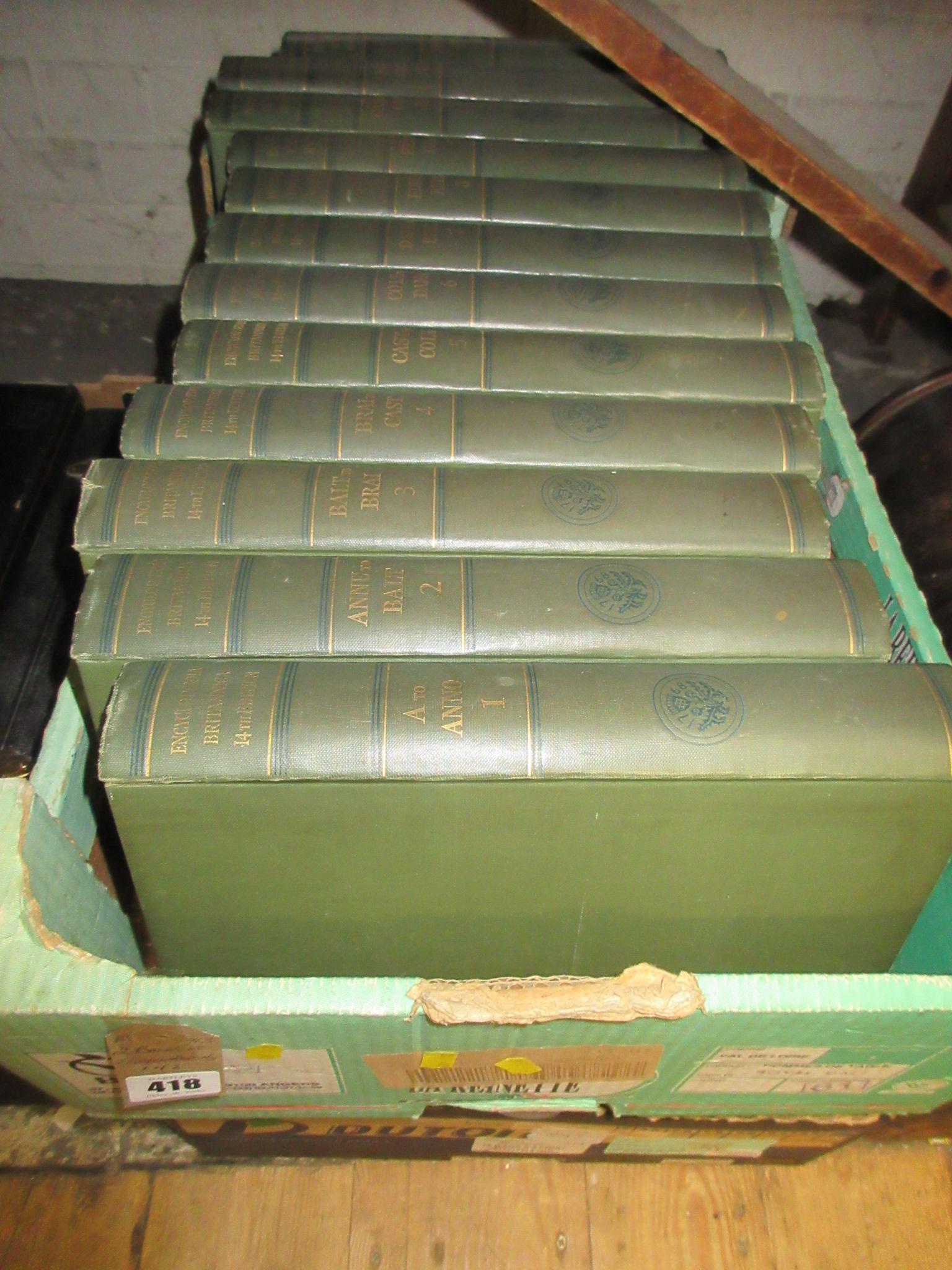 TWO BOXES OF ENCYCLOPEDIAS Image