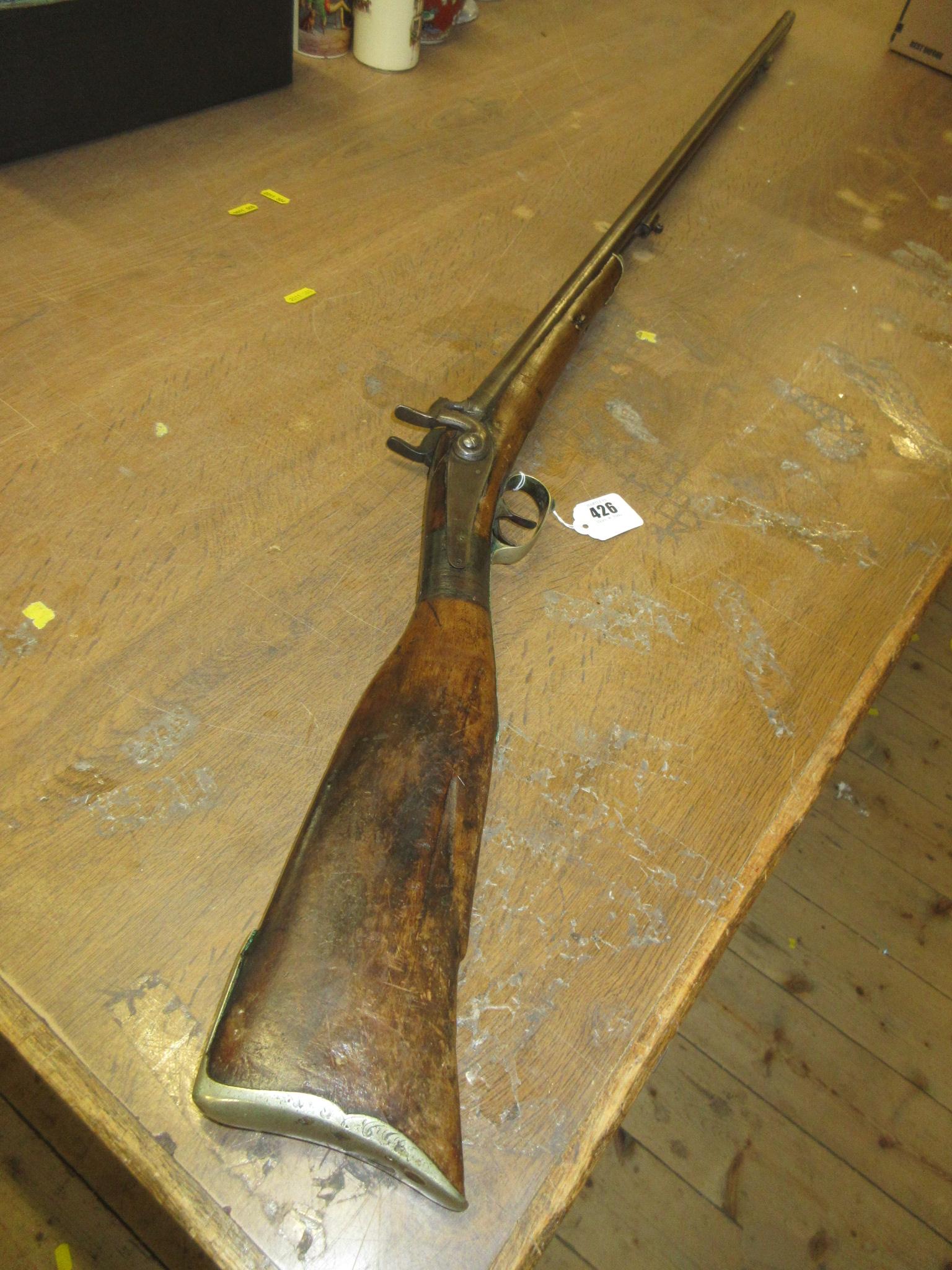 PERCUSSION MUSKET WITH EUROPEAN STYLE STOCK Image