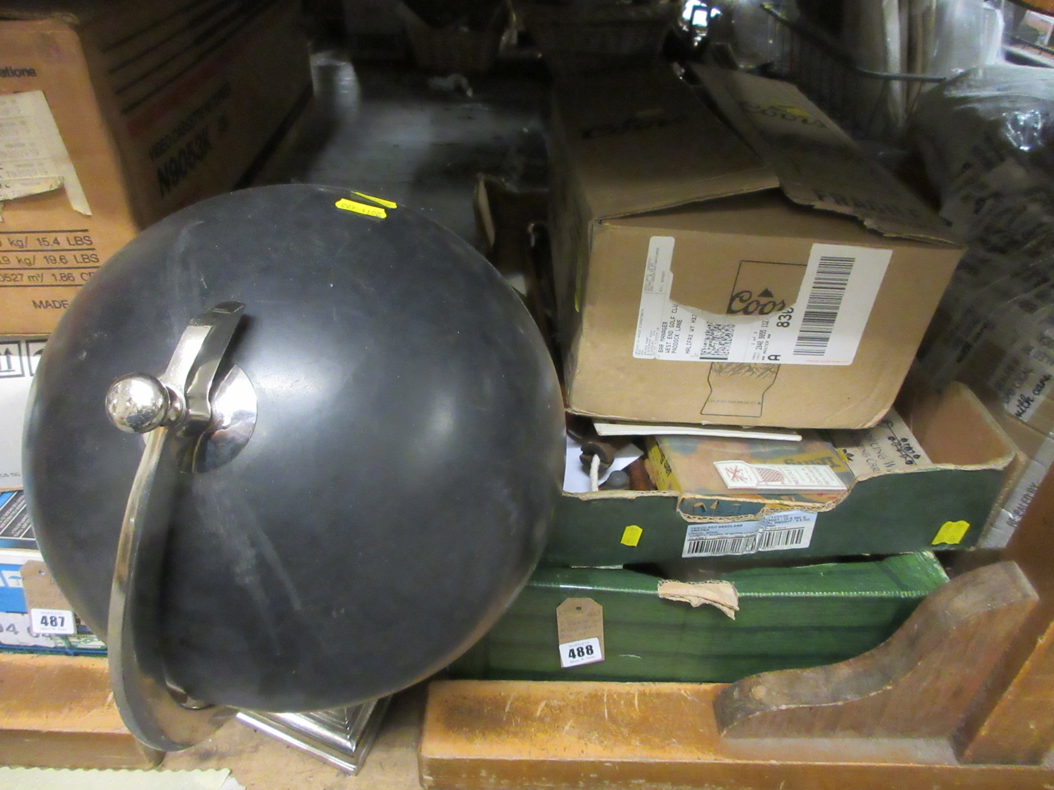 TWO BOXES OF MISCELLANEOUS INCLUDING DOOMSDAY GLOBE Image