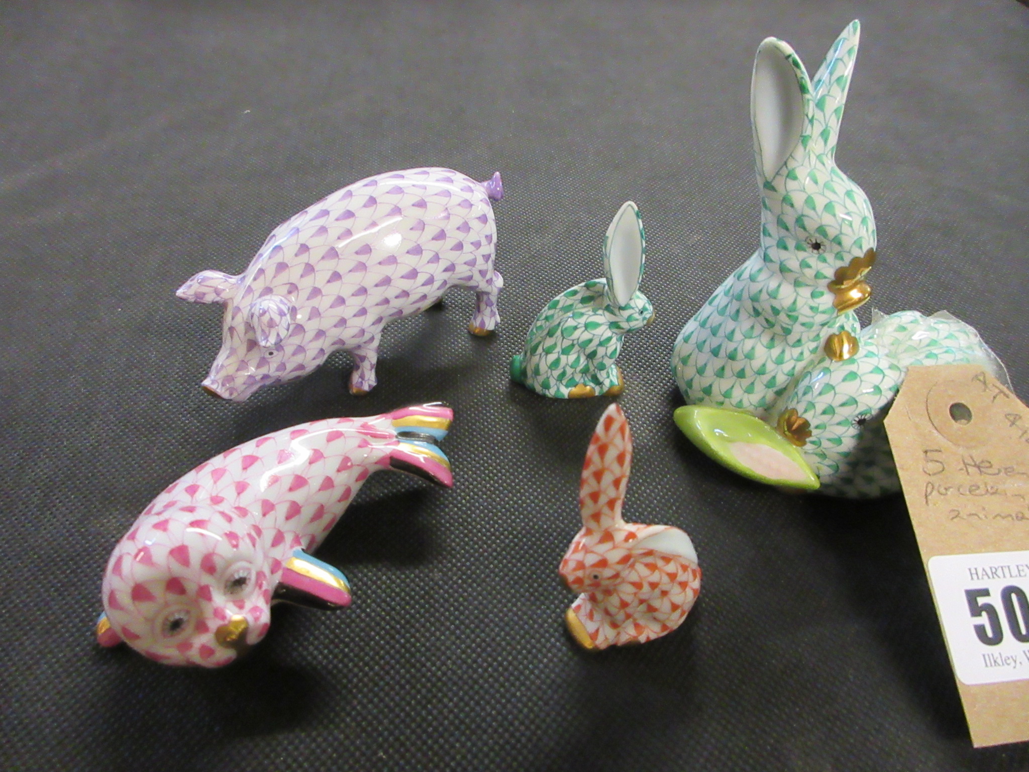 FIVE HEREND PORCELAIN ANIMALS Image