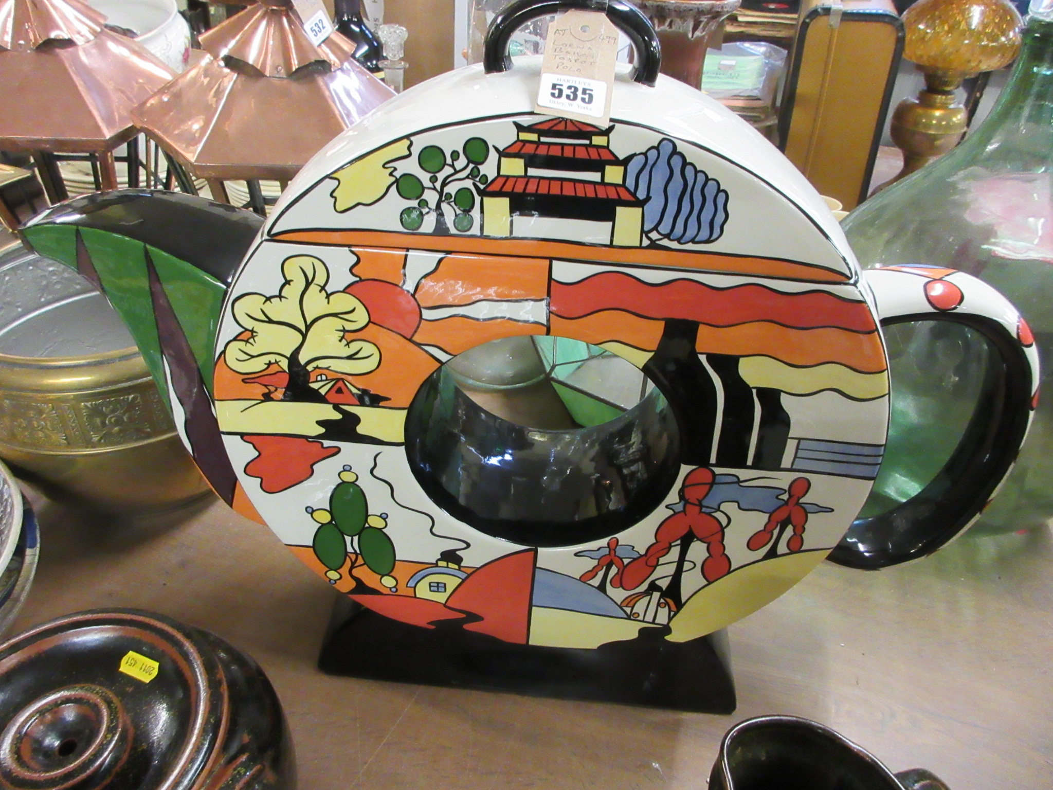 LORNA BAILEY POLO PATTERN MASSIVE TEAPOT Image