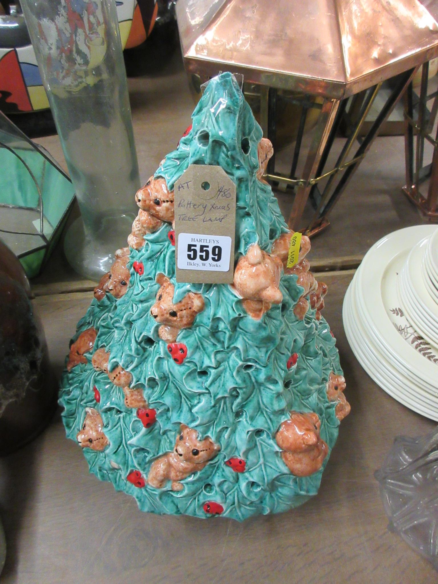 POTTERY CHRISTMAS TREE LAMP Image