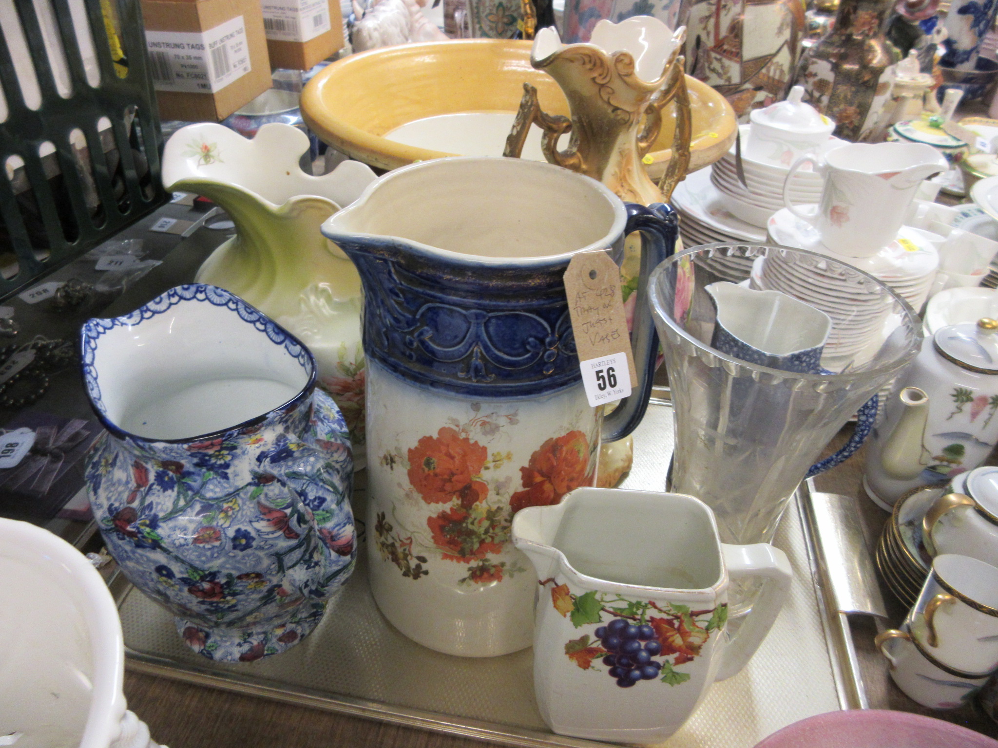 TRAY OF RINGTONS AND OTHER JUGS AND VASES Image