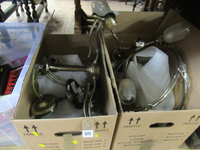 TWO BOXES OF CEILING LIGHTS ETC Image