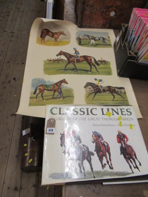 LESTER PIGGOT SIGNED PICTURE AND HORSE RACING BOOK Image