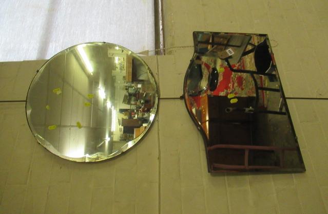 TWO FRAMELESS MIRRORS Image