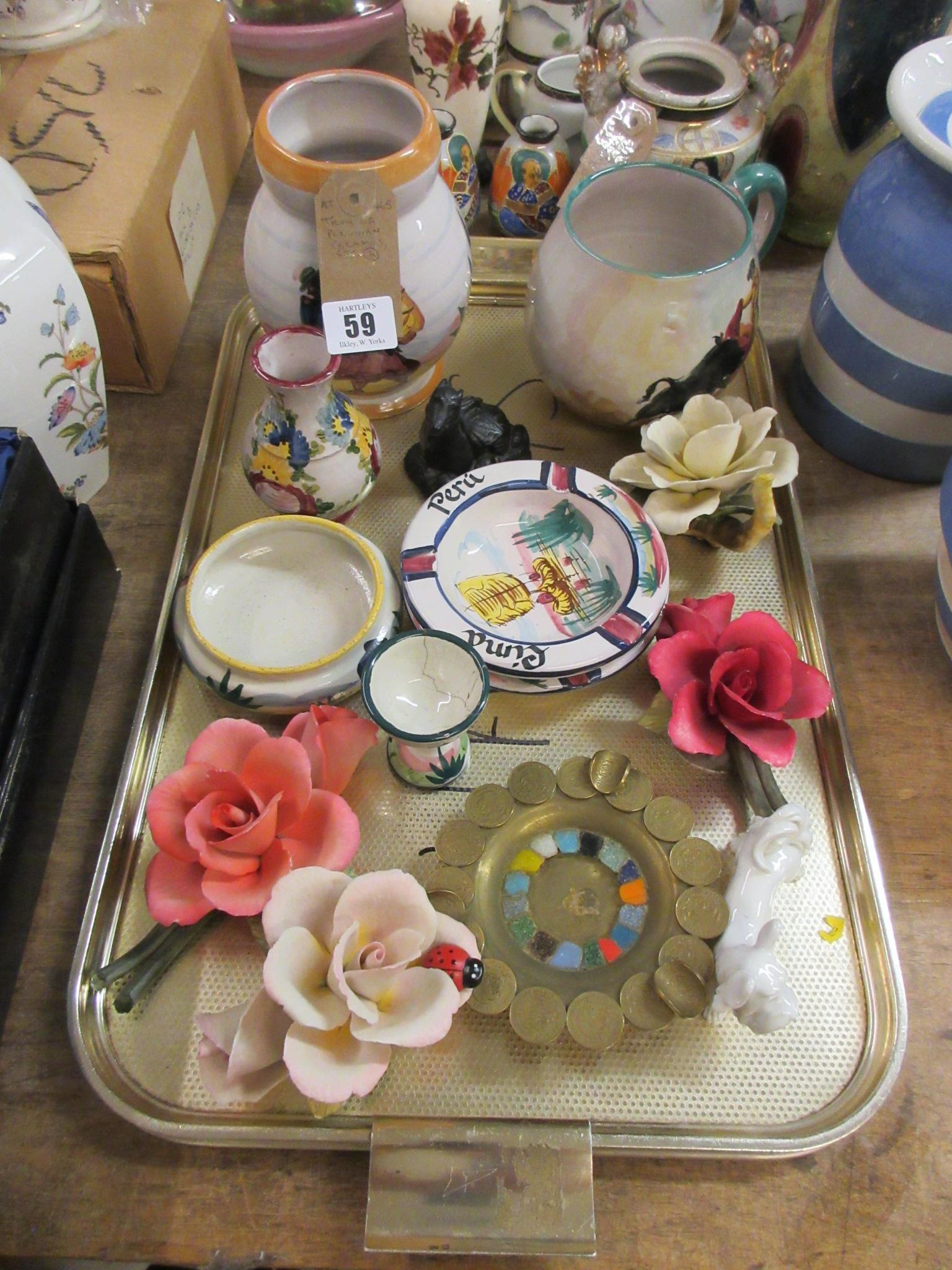 TRAY OF PERUVIAN CERAMICS ETC Image