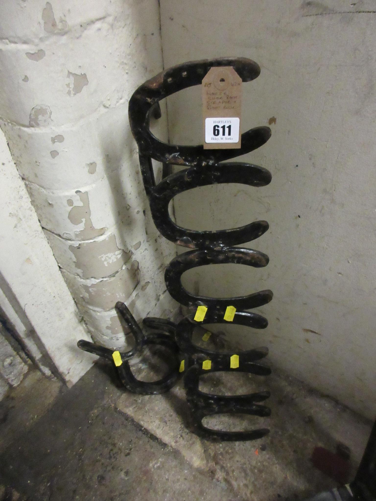 HORSE SHOE BOOT SCRAPER AND BOOT RACK Image
