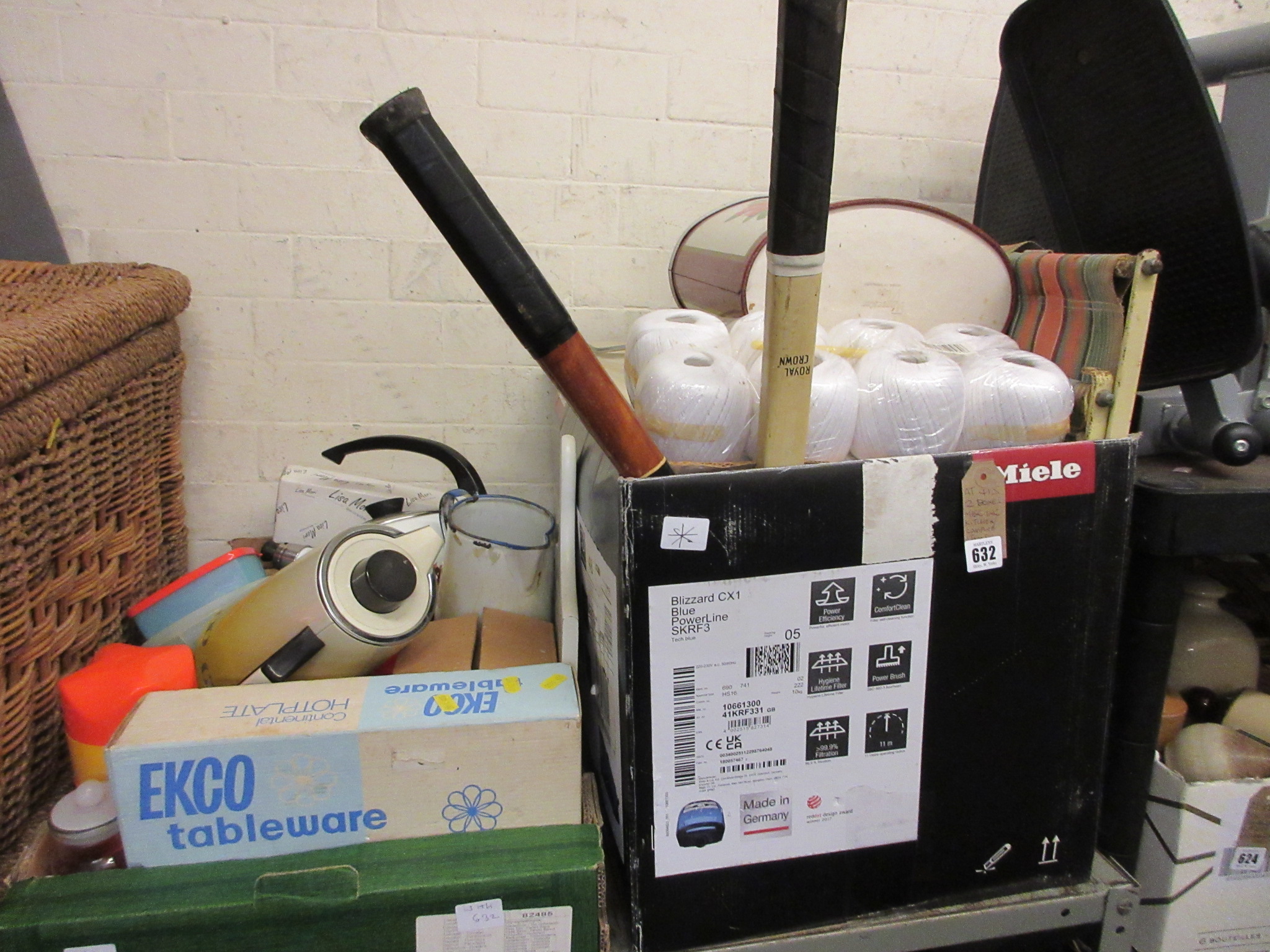 TWO BOXES OF MISCELLANEOUS INCLUDING KITCHEN AND CAMPING ITEMS Image