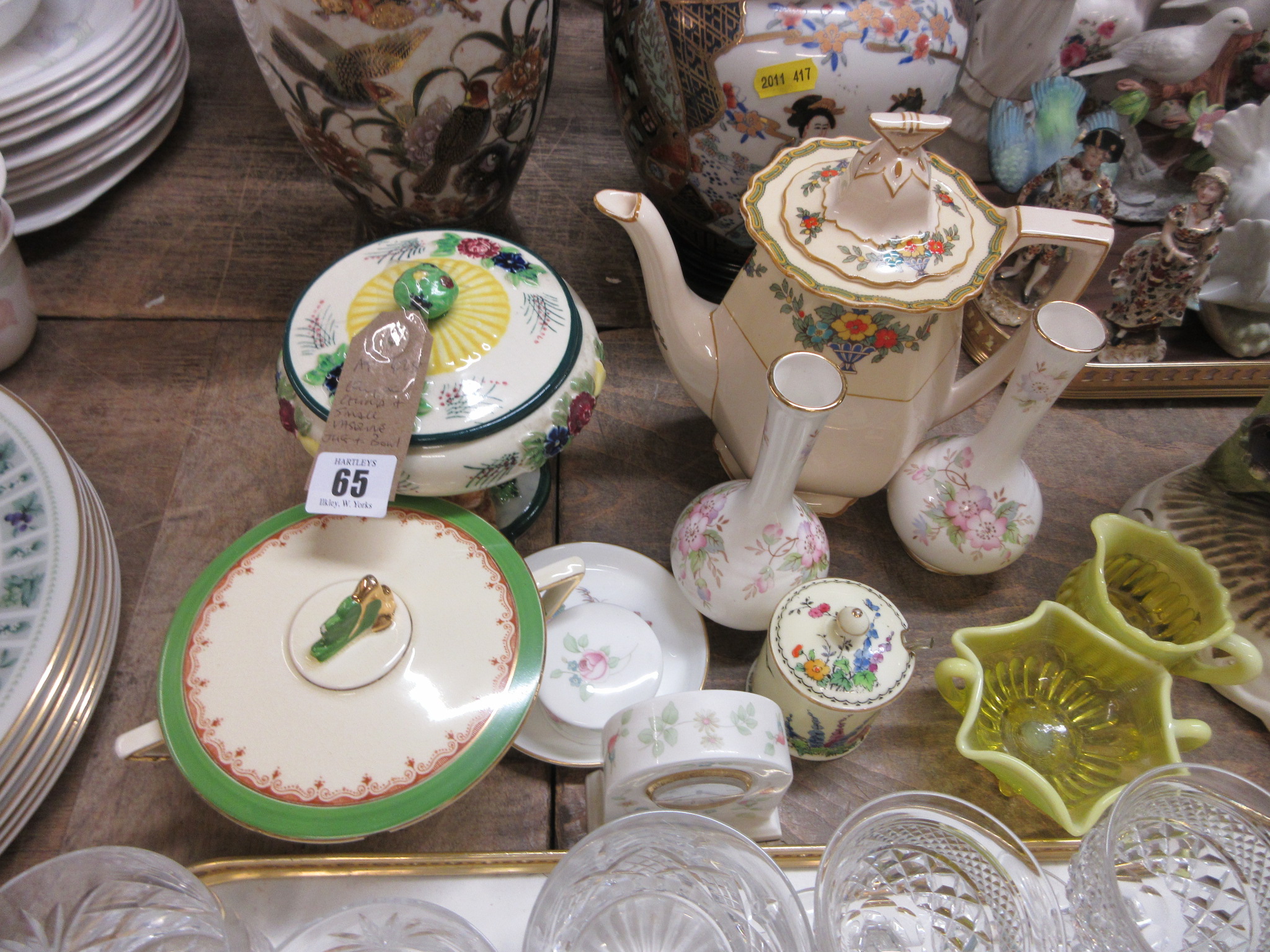 QUANTITY OF CHINA AND A SMALL VASELINE JUG AND BOWL Image