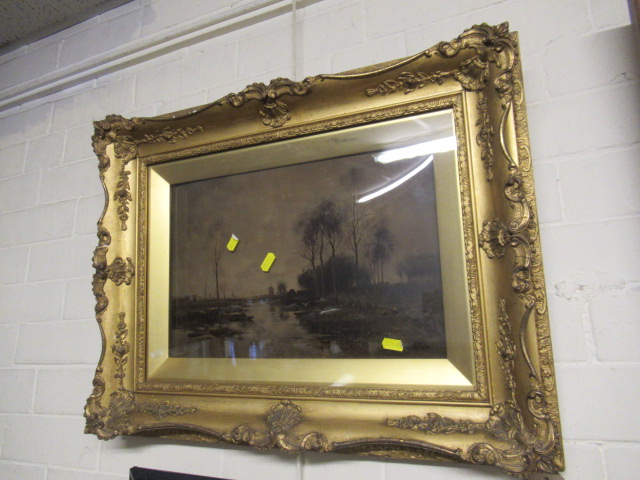 GILT FRAMED CRYSTOLEUM LANDSCAPE Image