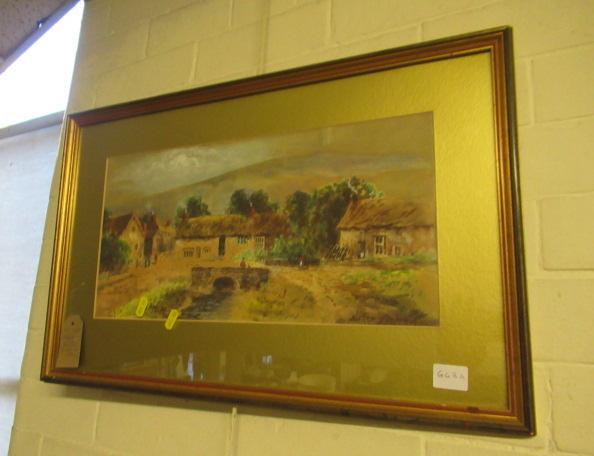 ALFRED DURHAM PASTORAL SCENE WATERCOLOUR Image