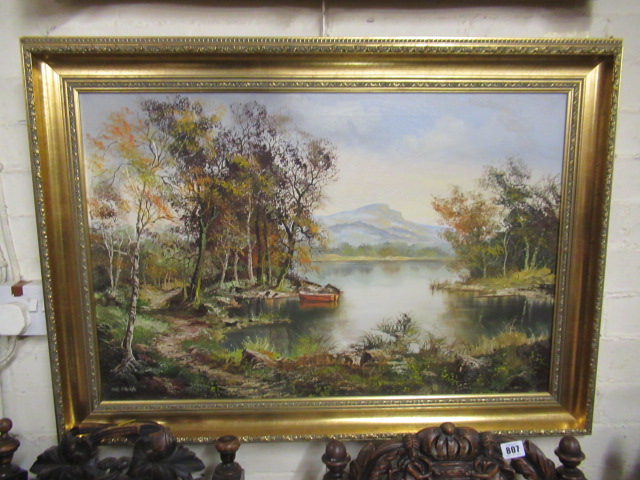 JOHN CORCORAN OIL ON CANVAS LANDSCAPE Image