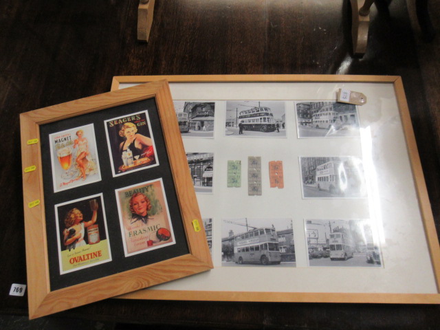 TWO FRAMED PICTURES INCLUDING DRINK ADVERTS Image