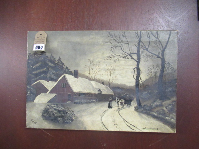 UNFRAMED NAIVE OIL PAINTING Image