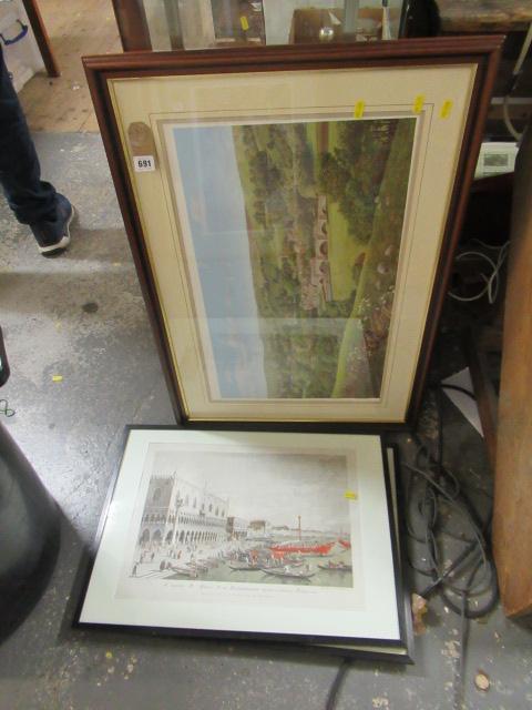 KEITH MELLING PRINT OF BURNSALL AND TWO VENETIAN PICTURES Image