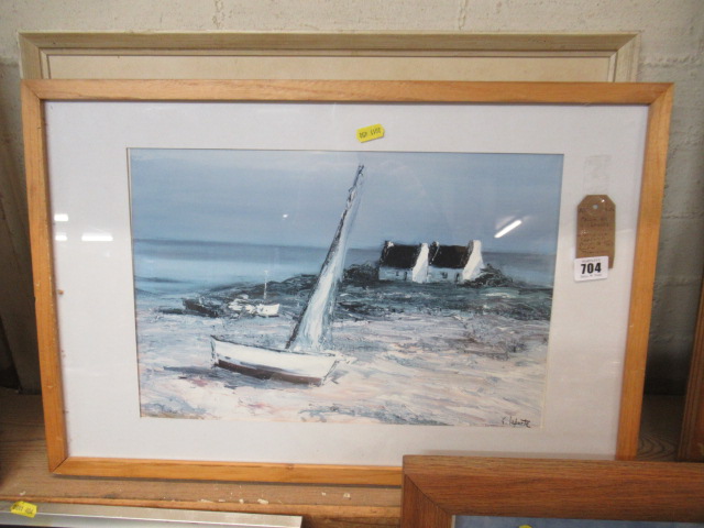 PRINT BY G LAPORTE AND A VINTAGE LEOPARD PRINT BY RALPH THOMPSON Image