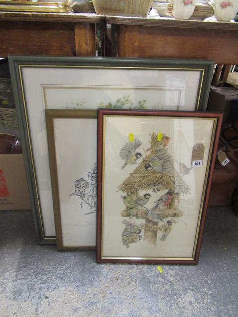 THREE CROSS STITCH PICTURES Image
