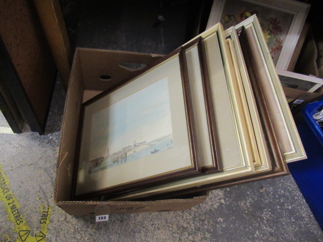 BOX OF JAY ROTHWELL WATERCOLOURS MAINLY LOCAL SCENES Image