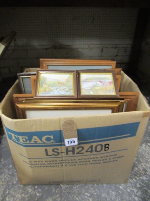 BOX OF WATERCOLOURS AND PRINTS INCLUDING BUTTERFIELD MINIATURES Image