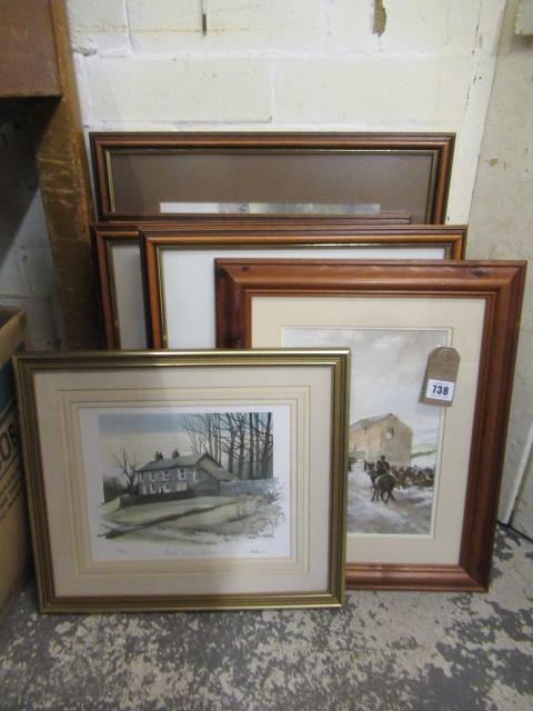 STACK OF WATERCOLOURS AND PRINTS Image