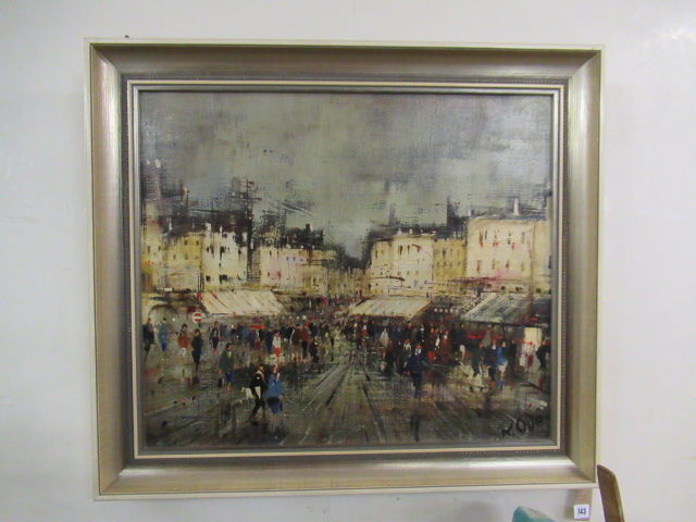 20TH CENTURY STREET SCENE OIL Image
