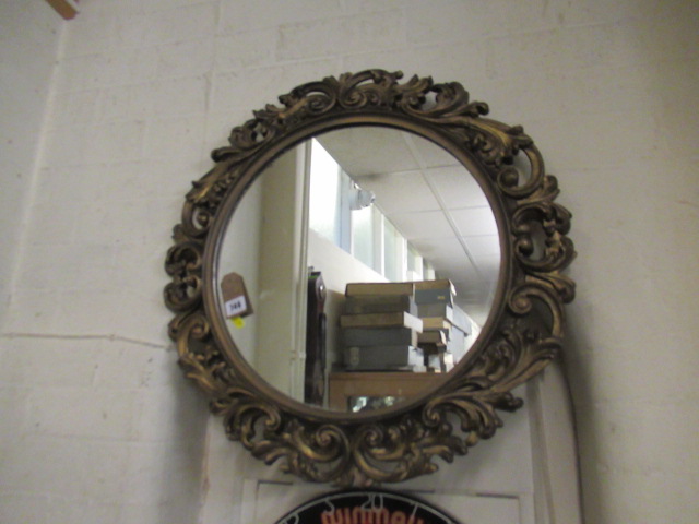 CIRCULAR GILT FRAMED MIRROR Image