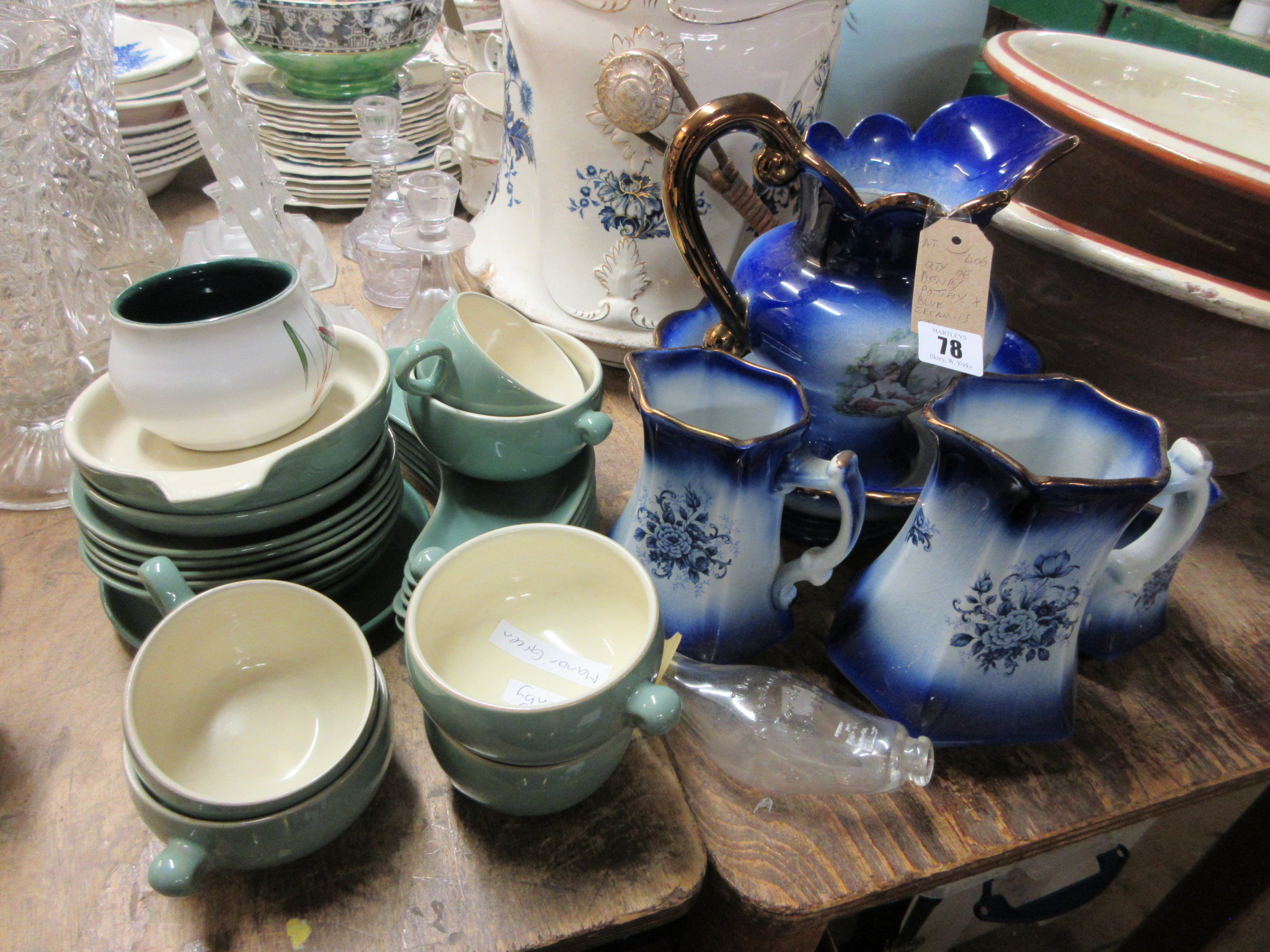 QUANTITY OF DENBY POTTERY AND BLUE CERAMICS ETC Image