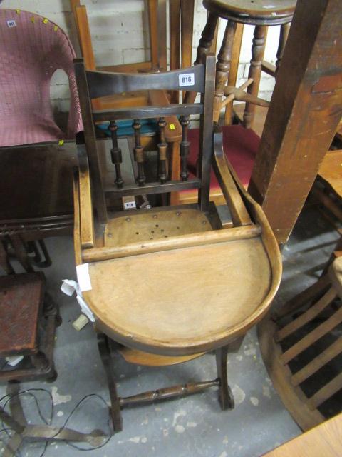 WOODEN HIGH CHAIR Image
