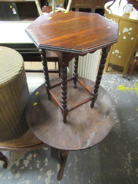 TILT TOP TABLE AND A SIDE TABLE Image