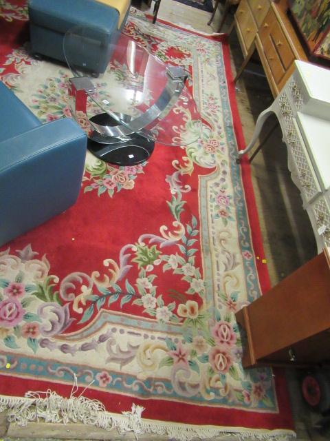 LARGE RED CHINESE RUG Image