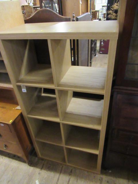 LIGHT OAK EIGHT SECTION STORAGE UNIT Image