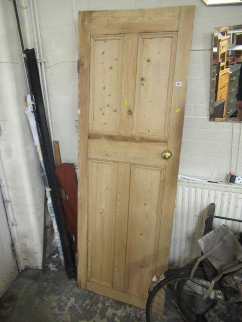 TALL PINE DOOR WITH BRASS HANDLE Image