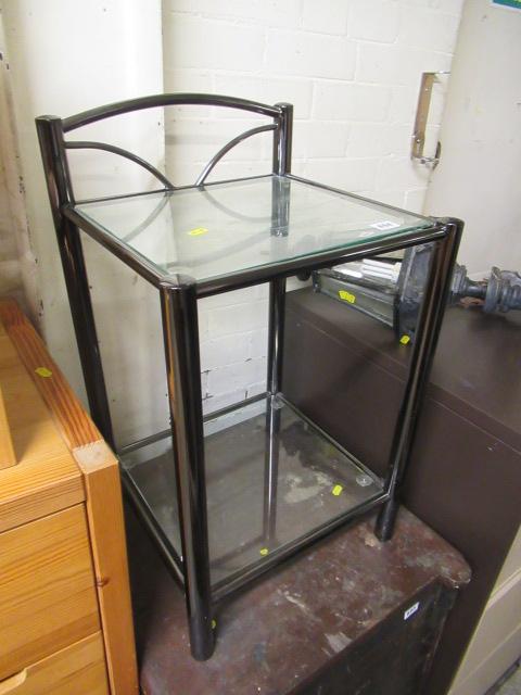GLASS TOPPED SIDE TABLE Image