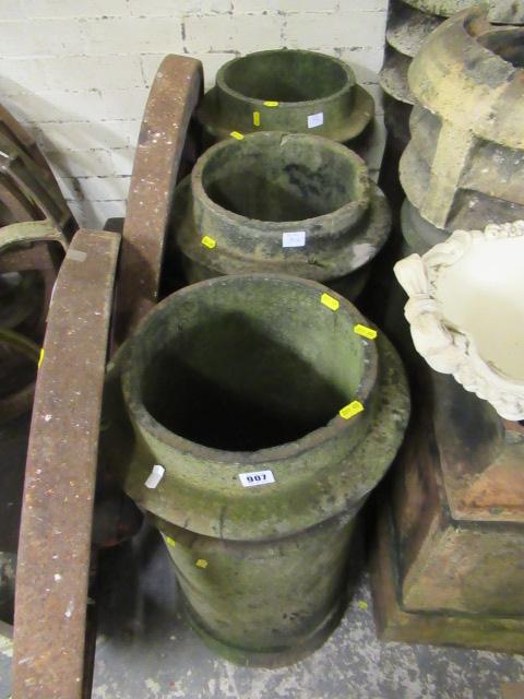 THREE LARGE CHIMNEY POTS Image