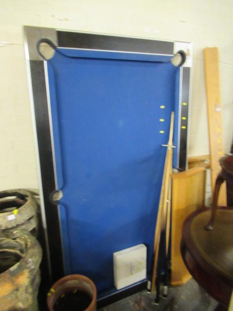 POOL TABLE WITH FOLDING LEGS 72IN X 42 IN WITH ACCESSORIES Image