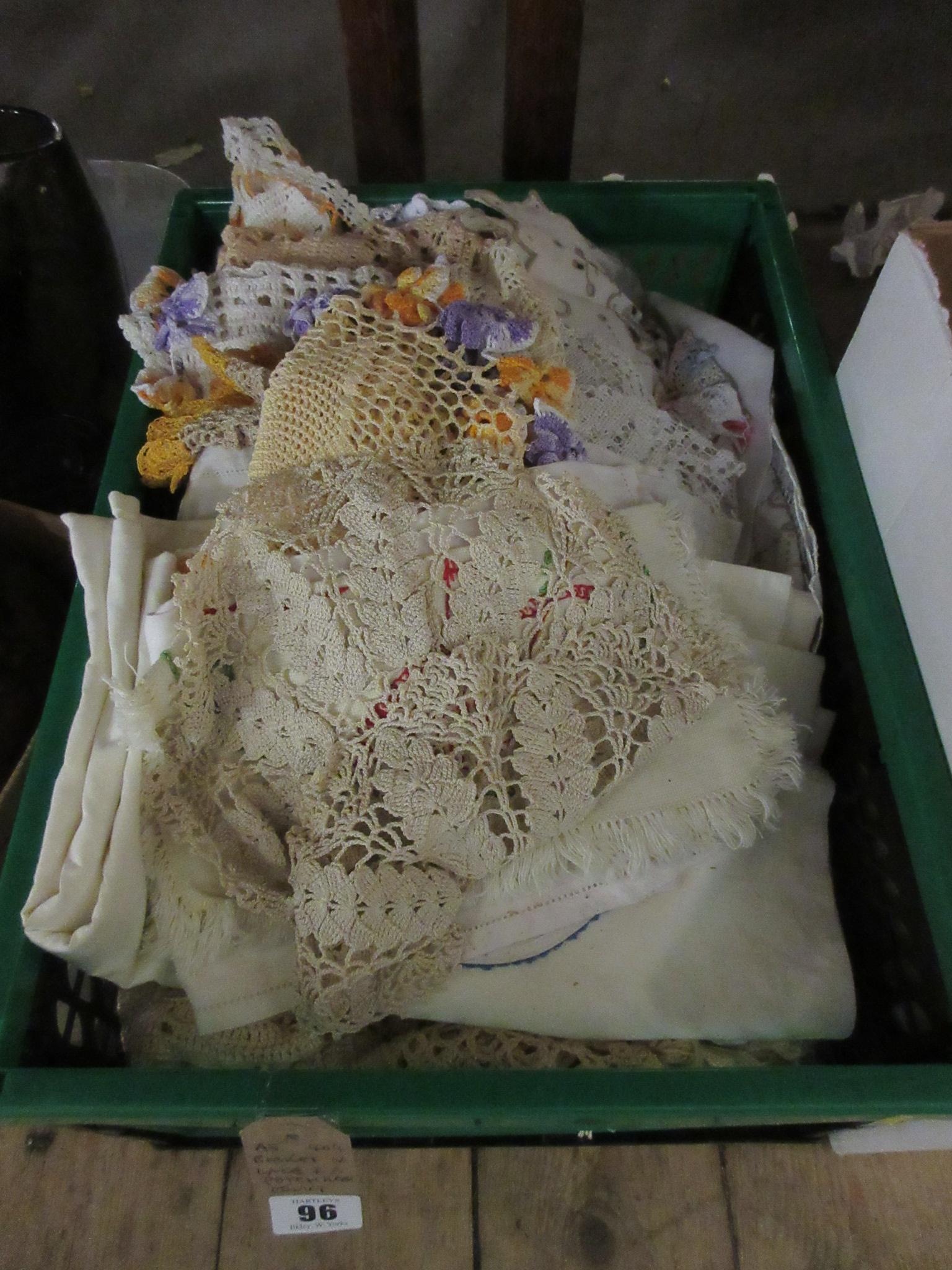 BASKET OF LACE AND A PATCHWORK QUILT Image