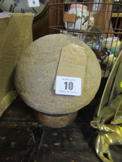 STONE SPHERE ON STAND Image