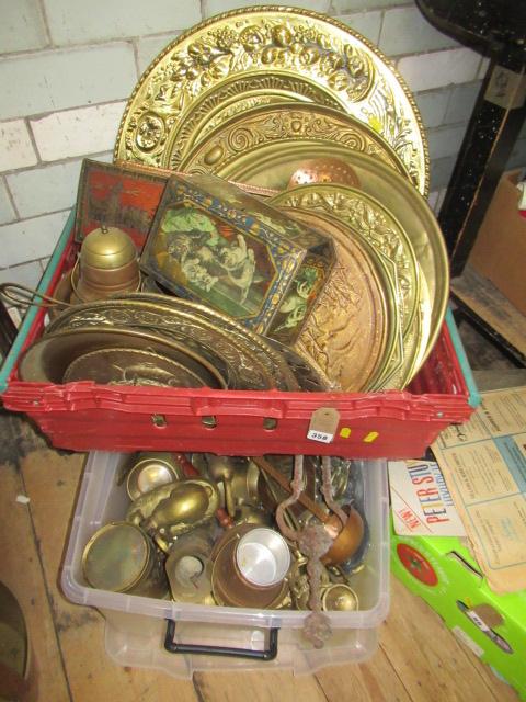 TWO BOXES OF BRASS AND COPPER Image