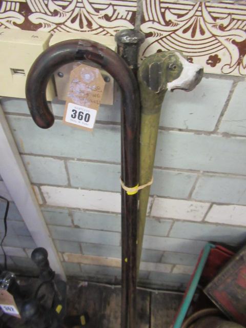 THREE WALKING STICKS AND CANES Image