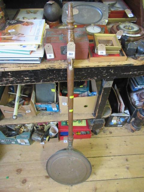 BRASS AND COPPER BED WARMER Image