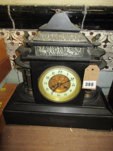 BLACK SLATE MANTLE CLOCK Image