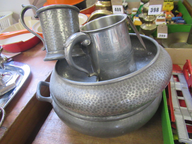 FOUR ITEMS OF PEWTER Image