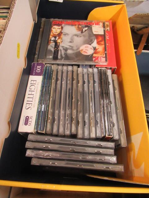 BOX OF CDS INCLUDING DAVID BOWIE REM AND FLEETWOOD MAC Image