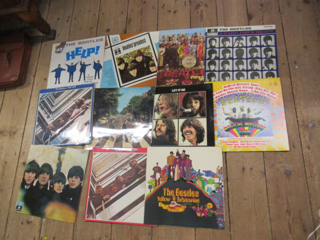 ELEVEN DIFFERENT BEATLES LP RECORDS INCLUDING GERMAN PRESSINGS ETC Image