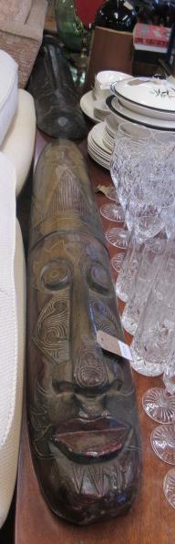 TWO LONG AFRICAN MASKS Image