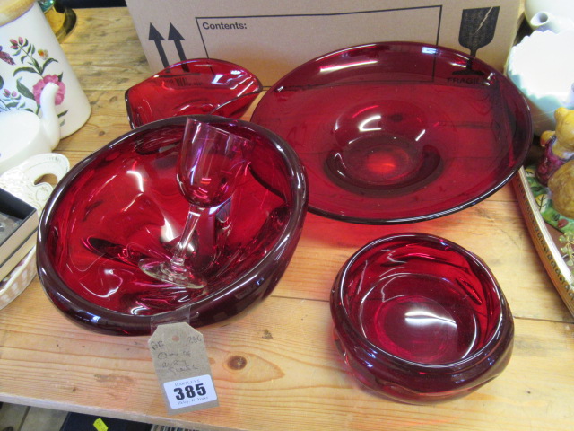 QUANTITY OF RUBY GLASS Image