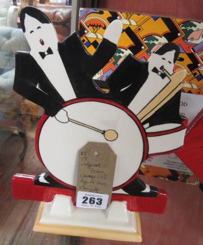 WEDGWOOD CLARICE CLIFF AGE OF JAZZ MAN WITH DRUM Image