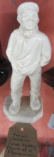 ROYAL WORCESTER JAMES HADLEY FIGURE OF A FISHERMAN Image